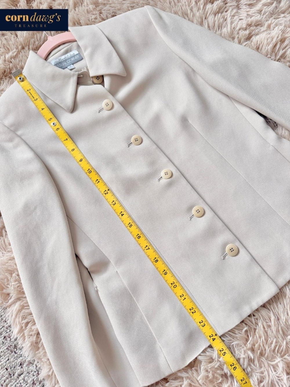 Vintage Collectibles by Casual Corner Elegant Jacket Beige - Size 6 - Picture 8 of 13